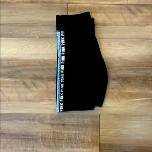 Pink fleece leggings